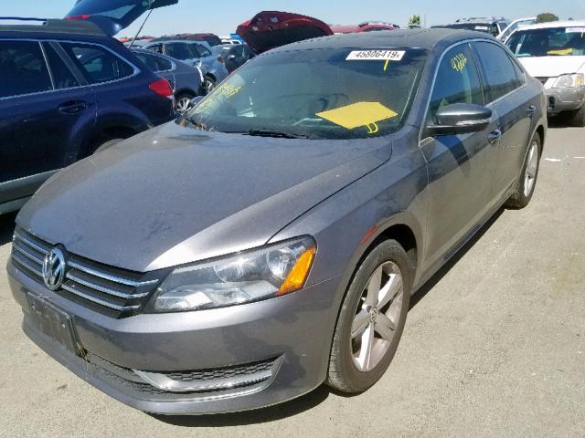 1VWBP7A30DC084330 - 2013 VOLKSWAGEN PASSAT SE GRAY photo 2