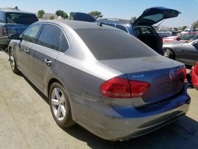 1VWBP7A30DC084330 - 2013 VOLKSWAGEN PASSAT SE GRAY photo 3