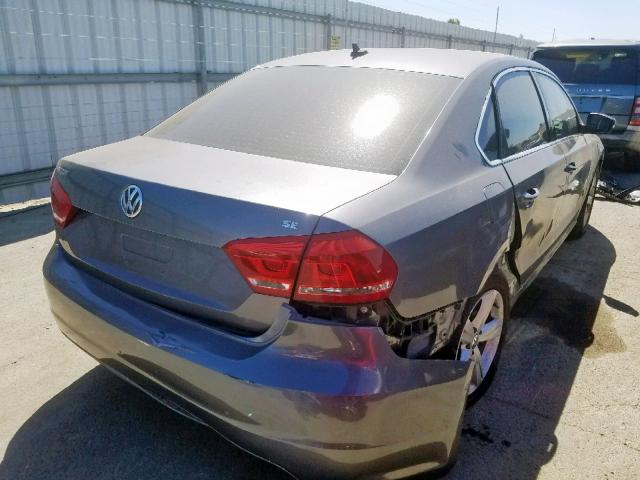 1VWBP7A30DC084330 - 2013 VOLKSWAGEN PASSAT SE GRAY photo 4