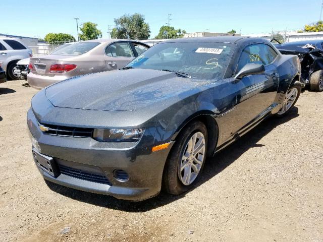 2G1FB1E32F9130219 - 2015 CHEVROLET CAMARO LS GRAY photo 2