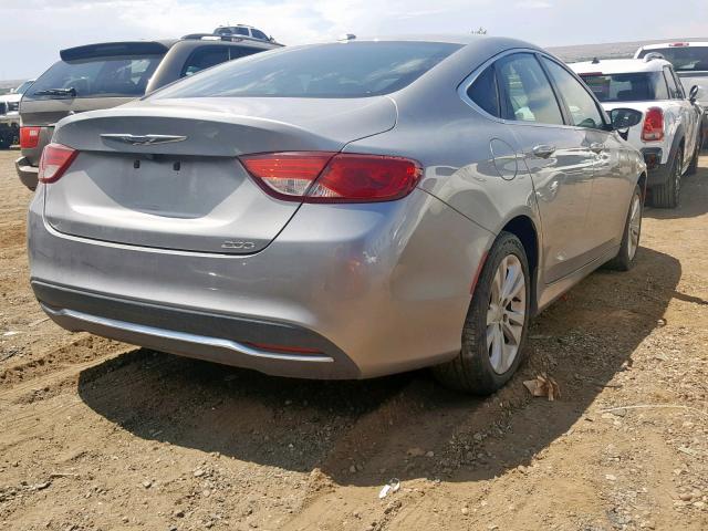 1C3CCCAB5GN154713 - 2016 CHRYSLER 200 LIMITE SILVER photo 4