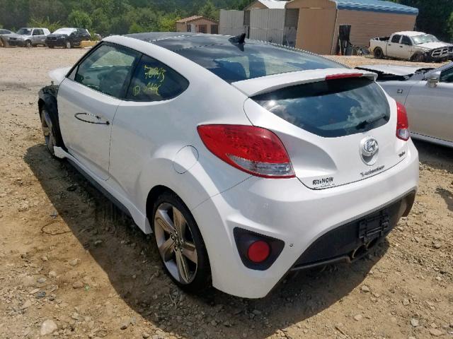 KMHTC6AE7DU122589 - 2013 HYUNDAI VELOSTER T WHITE photo 3