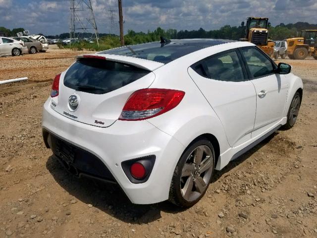 KMHTC6AE7DU122589 - 2013 HYUNDAI VELOSTER T WHITE photo 4