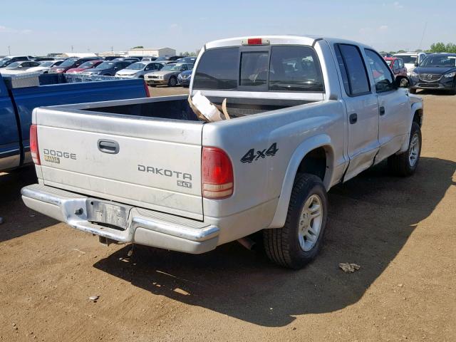 1D7HG48N13S263439 - 2003 DODGE DAKOTA QUA SILVER photo 4