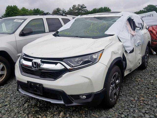 5J6RW2H83JL011970 - 2018 HONDA CR-V EXL WHITE photo 2