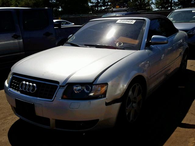 WUARL48H15K900176 - 2005 AUDI S4 QUATTRO SILVER photo 2