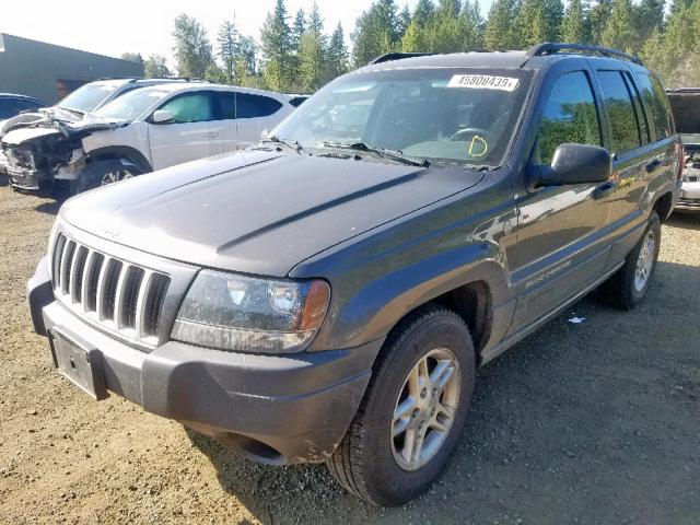 1J4GW48S94C324427 - 2004 JEEP GRAND CHER GRAY photo 2