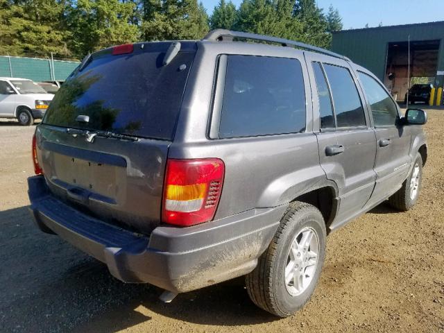 1J4GW48S94C324427 - 2004 JEEP GRAND CHER GRAY photo 4