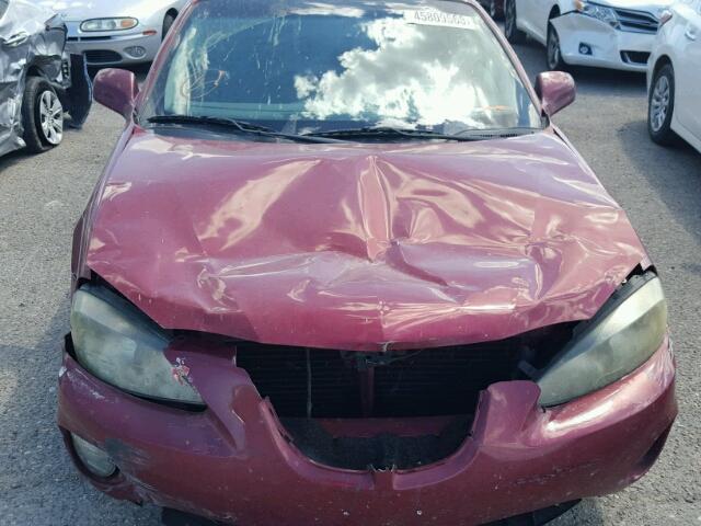 2G2WS522551141064 - 2005 PONTIAC GRAND PRIX MAROON photo 9