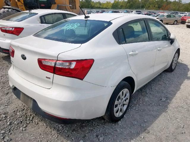 KNADM4A3XG6603404 - 2016 KIA RIO LX WHITE photo 4