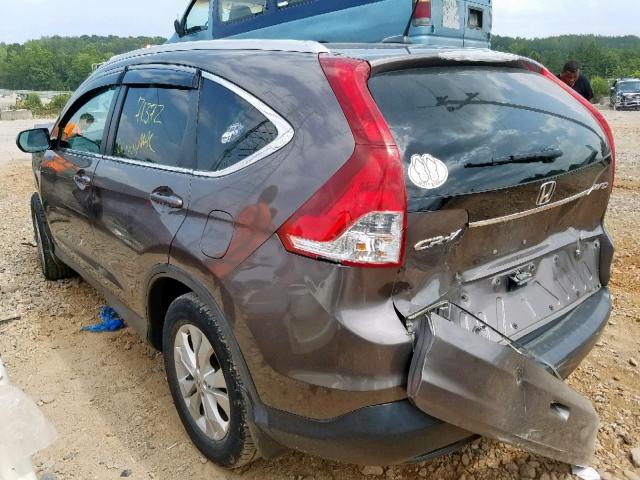 2HKRM4H78EH679692 - 2014 HONDA CR-V EXL SILVER photo 3