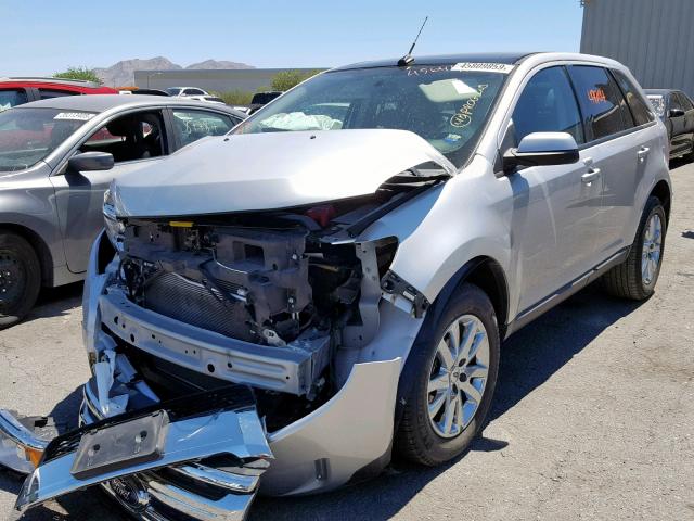 2FMDK3JC3DBA36934 - 2013 FORD EDGE SEL SILVER photo 2