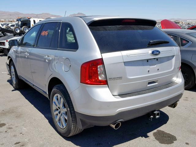 2FMDK3JC3DBA36934 - 2013 FORD EDGE SEL SILVER photo 3