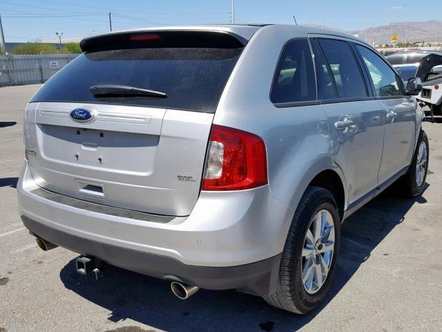 2FMDK3JC3DBA36934 - 2013 FORD EDGE SEL SILVER photo 4