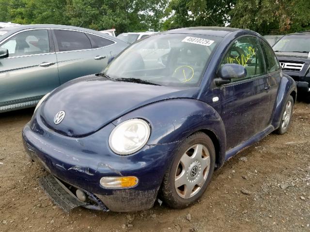 3VWCC21CXYM495547 - 2000 VOLKSWAGEN NEW BEETLE ლურჯი ფოტო 2