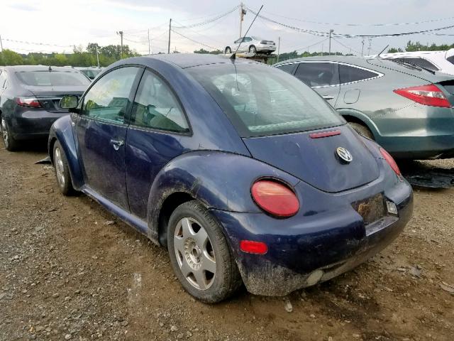 3VWCC21CXYM495547 - 2000 VOLKSWAGEN NEW BEETLE ლურჯი ფოტო 3