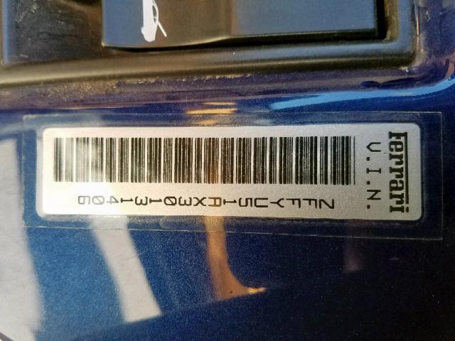 ZFFYU51AX30131406 - 2003 FERRARI 360 MODENA BLUE photo 10