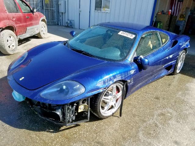 ZFFYU51AX30131406 - 2003 FERRARI 360 MODENA BLUE photo 2