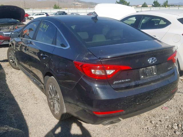 5NPE34AF4FH052489 - 2015 HYUNDAI SONATA SPO BLACK photo 3