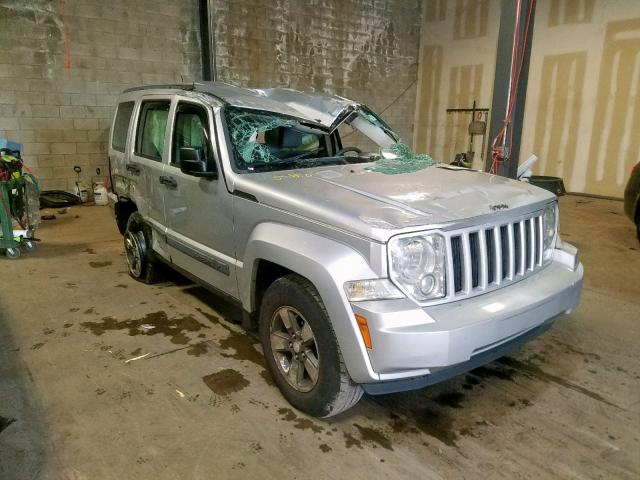 1J8GN28K18W132381 - 2008 JEEP LIBERTY SP SILVER photo 1