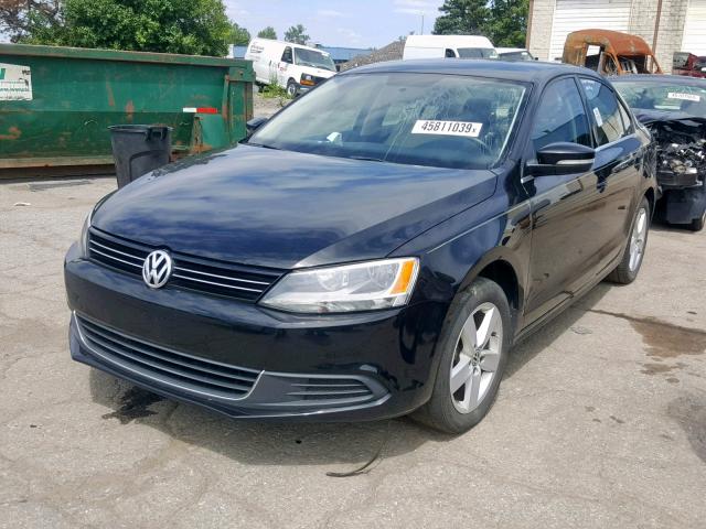 3VWLL7AJ3DM363378 - 2013 VOLKSWAGEN JETTA TDI BLACK photo 2