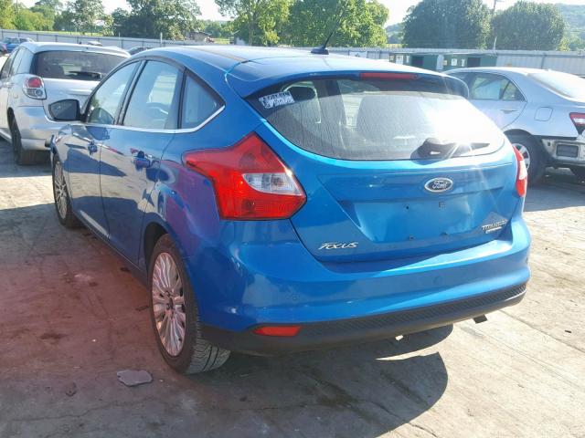 1FAHP3N28CL407969 - 2012 FORD FOCUS TITA BLUE photo 3