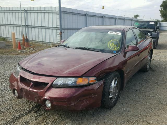 1G2HZ5417Y4276189 - 2000 PONTIAC BONNEVILLE MAROON photo 2