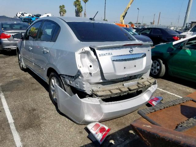 3N1AB6AP0BL629103 - 2011 NISSAN SENTRA 2.0 SILVER photo 3