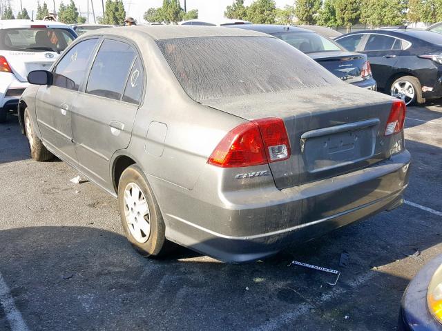 2HGES16325H601681 - 2005 HONDA CIVIC DX V GRAY photo 3