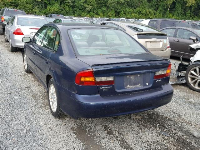 4S3BE635537215101 - 2003 SUBARU LEGACY L BLUE photo 3