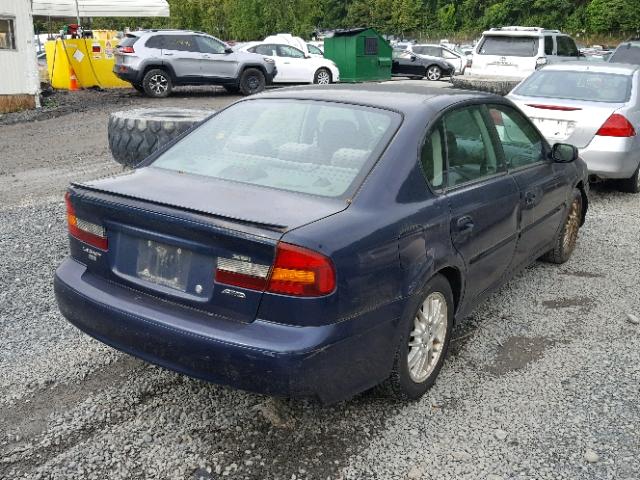 4S3BE635537215101 - 2003 SUBARU LEGACY L BLUE photo 4