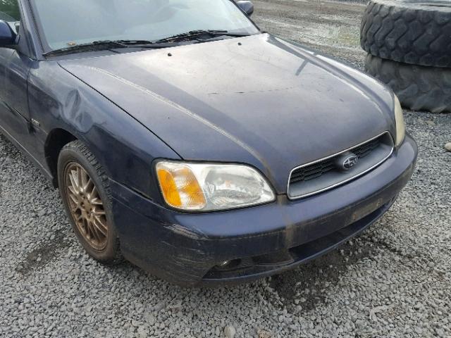 4S3BE635537215101 - 2003 SUBARU LEGACY L BLUE photo 9