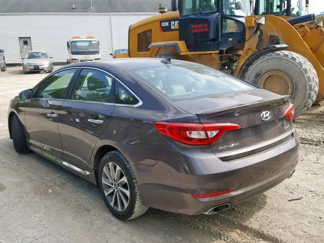 5NPE34AF6GH339950 - 2016 HYUNDAI SONATA SPO GRAY photo 3