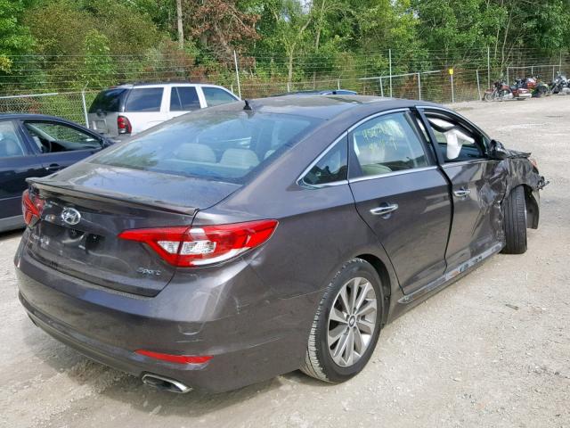 5NPE34AF6GH339950 - 2016 HYUNDAI SONATA SPO GRAY photo 4