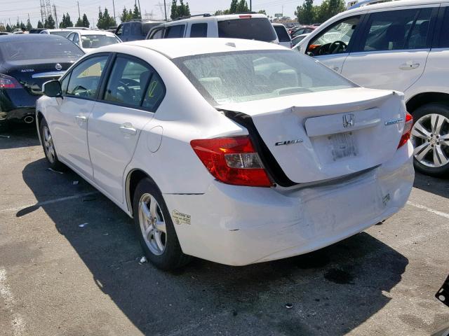 19XFB5F52CE000226 - 2012 HONDA CIVIC NATU WHITE photo 3