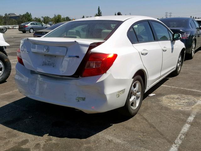 19XFB5F52CE000226 - 2012 HONDA CIVIC NATU WHITE photo 4