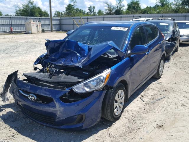 KMHCT5AE6HU327062 - 2017 HYUNDAI ACCENT SE BLUE photo 2