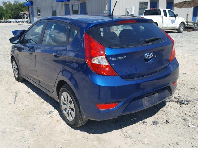 KMHCT5AE6HU327062 - 2017 HYUNDAI ACCENT SE BLUE photo 3