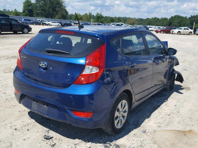 KMHCT5AE6HU327062 - 2017 HYUNDAI ACCENT SE BLUE photo 4