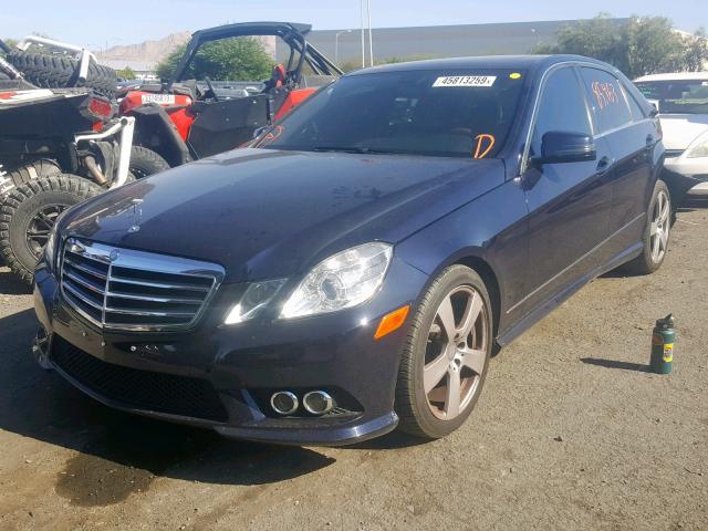 WDDHF5GB3AA051967 - 2010 MERCEDES-BENZ E 350 BLUE photo 2