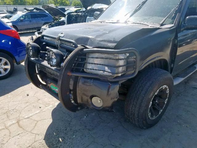 1N6ED27T41C354073 - 2001 NISSAN FRONTIER C BLACK photo 9