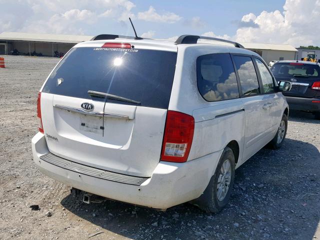 KNDMG4C78C6422340 - 2012 KIA SEDONA LX WHITE photo 4