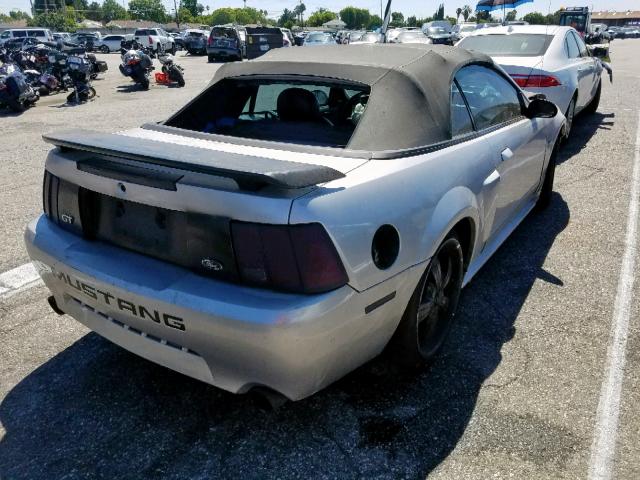 1FAFP45X34F242308 - 2004 FORD MUSTANG GT SILVER photo 4