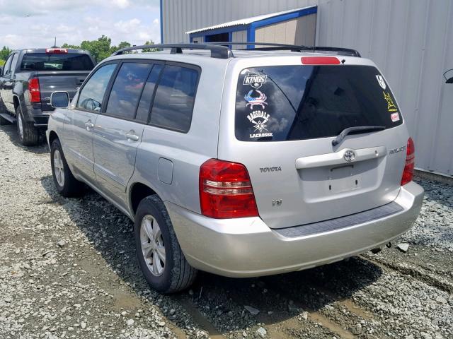 JTEGF21A630079643 - 2003 TOYOTA HIGHLANDER SILVER photo 3