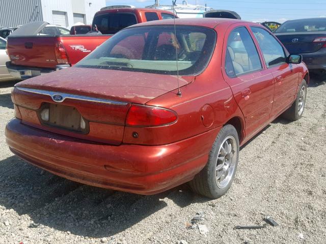 1FAFP66LXYK133932 - 2000 FORD CONTOUR SE RED photo 4