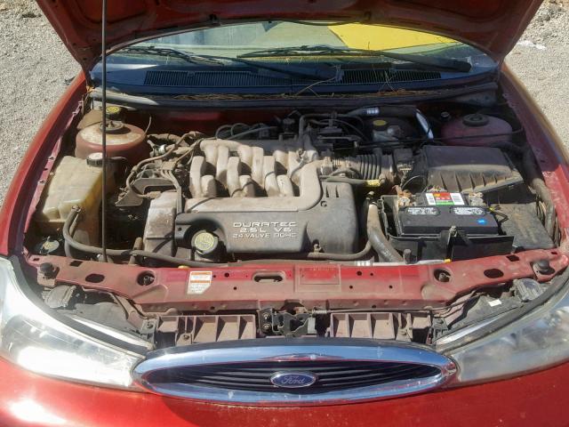 1FAFP66LXYK133932 - 2000 FORD CONTOUR SE RED photo 7