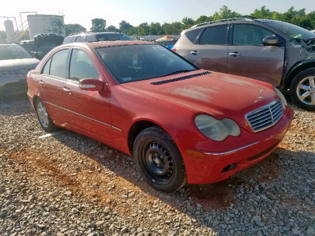 WDBRF61J42F276261 - 2002 MERCEDES-BENZ C 240 RED photo 1