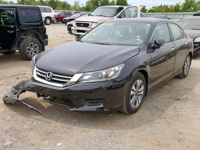 1HGCR2F30EA207944 - 2014 HONDA ACCORD LX BLACK photo 2