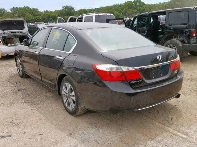 1HGCR2F30EA207944 - 2014 HONDA ACCORD LX BLACK photo 3