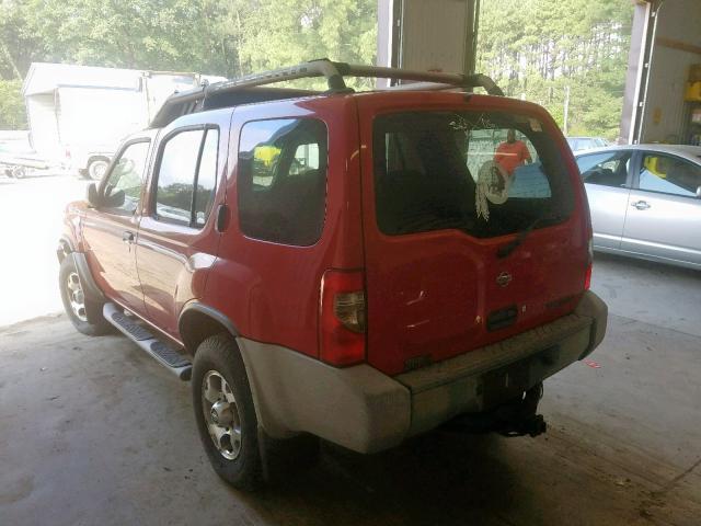 5N1ED28Y91C504591 - 2001 NISSAN XTERRA XE RED photo 3